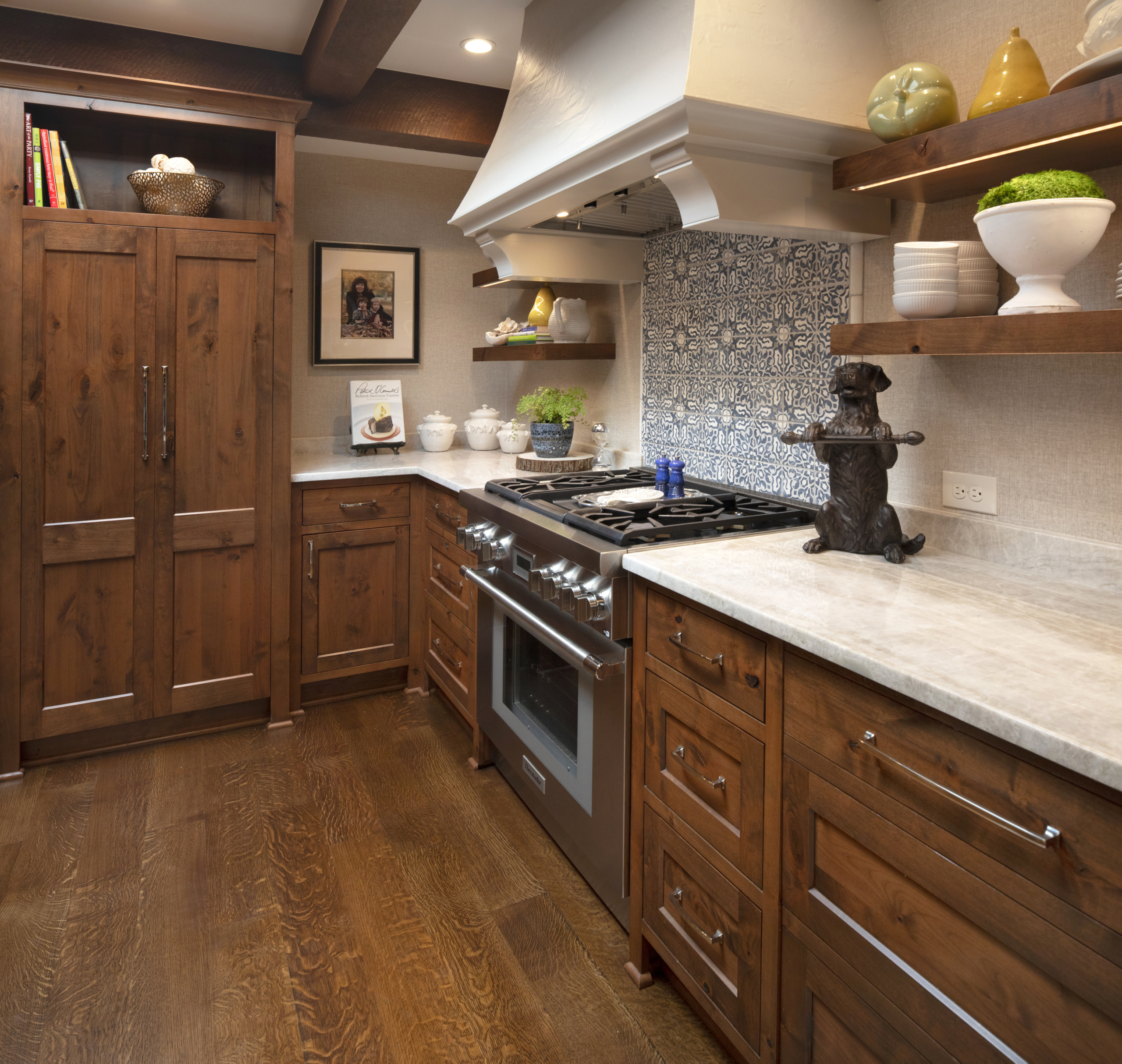 Natural wood farmhouse style kitchen