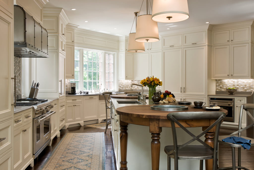 White French style kitchen cabinets